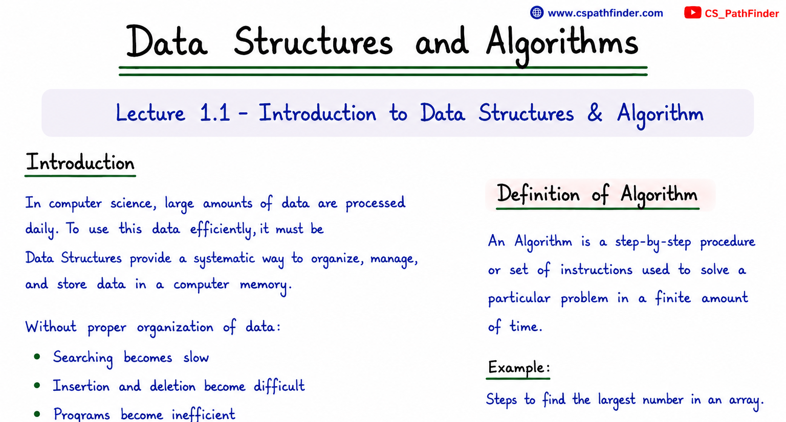 Data Structure Handwritten Notes