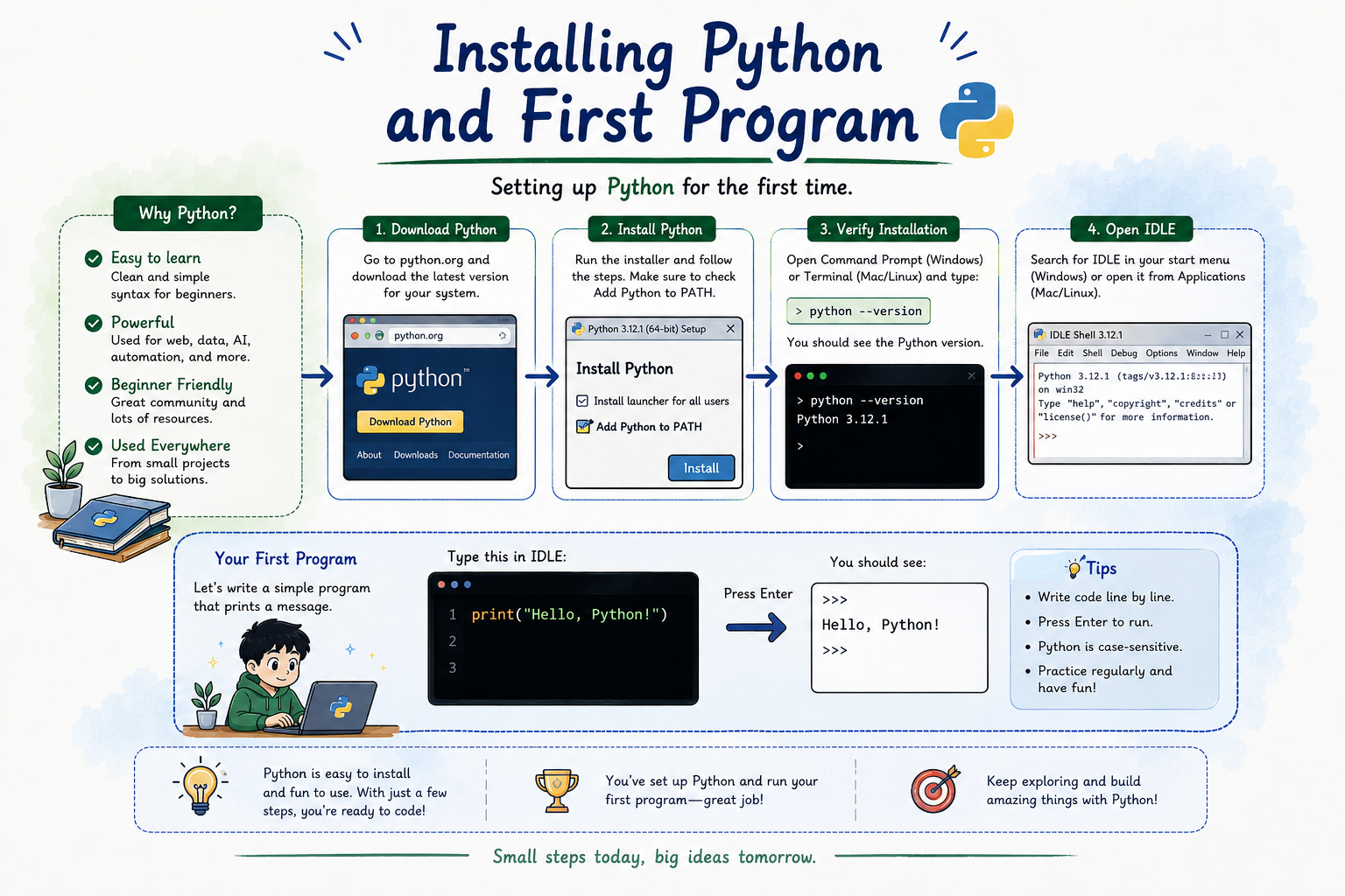 Installing Python and First Program